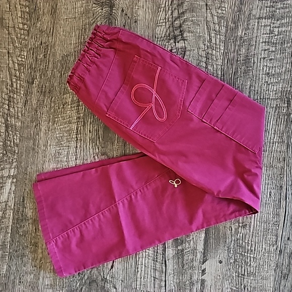 JA ANUU ruby red scrub pants XS - Picture 2 of 13